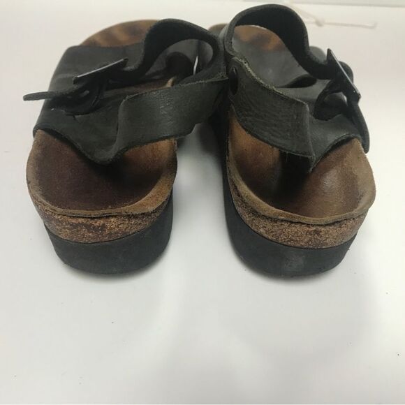 1990's Vintage Birkenstock Milano Sandals – Black Leather, Made in Germany (37) - Picture 13 of 15